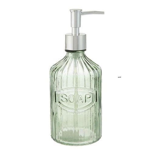 Cam Sıvı Sabunluk Yeşil 8X8X21Cm 350Ml
