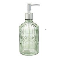 Cam Sıvı Sabunluk Yeşil 8X8X21Cm 350Ml