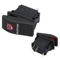 PowerMaster Sintine Pompa Sembollü Işıklı 3 Pinli On-Off 12-24V Marin Switch