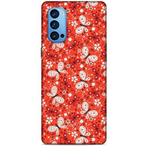 Oppo Reno 4 Pro Kılıf Kelebek Etkisi (6) Silikon Kılıf Mavi Yeşil