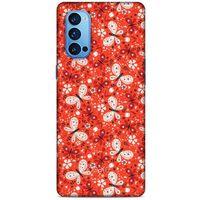 Oppo Reno 4 Pro Kılıf Kelebek Etkisi (6) Silikon Kılıf Mavi Yeşil