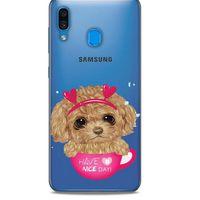 Zoologix (79) Samsung Galaxy M10 Şeffaf Kılıf Silikon Desenli