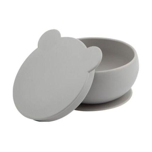 OiOi OiOi Silikon Kapaklı Kase Powder Grey