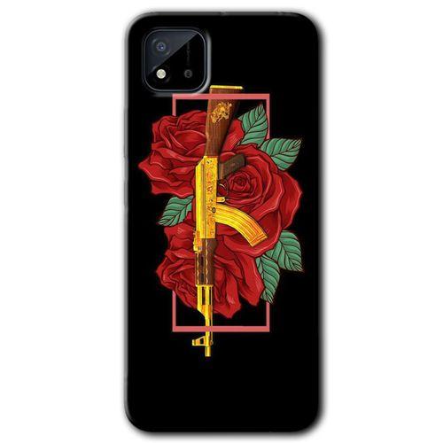 Realme C11 Kılıf HD Desen Baskılı Arka Kapak + Temperli Cam - Bedel