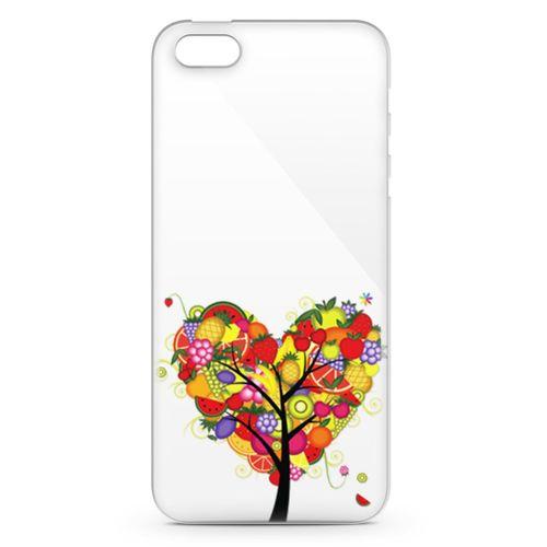 Apple iPhone SE Kılıf Kalp  Meyve Ağacı Arka Kapak Koruma Desenli Full Koruyucu
