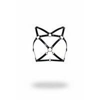 Siyah Kadın Kemer Metal Halka Detaylı Çapraz Vücut Aksesuarı - Brf109