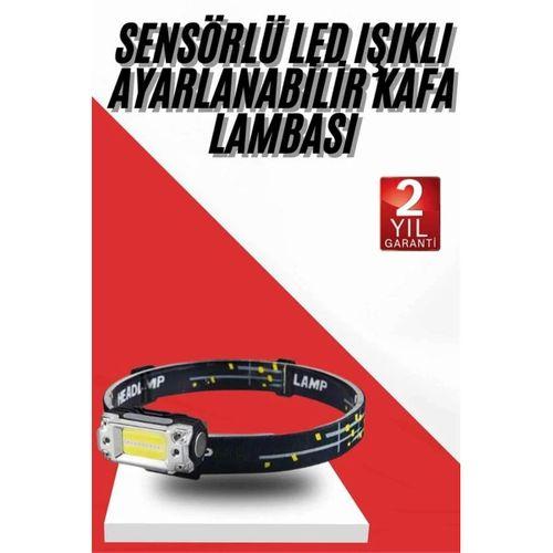 Sensörlü Kamp Lambası Ayarlanabilir Kafa Lambası Kafa Bantlı