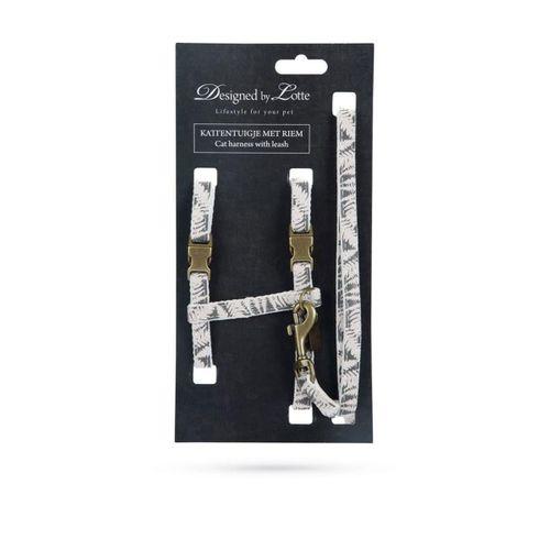 Beeztees DBL Kedi Göğüs Tasması ve Gezdirme Kayışı, 130cm, Bej, 27-45cm