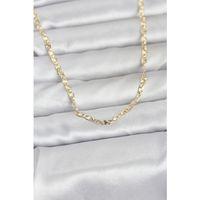 CM 14K Gold Renk Lazer Zincirli Model 60 cm Kadın Kolye