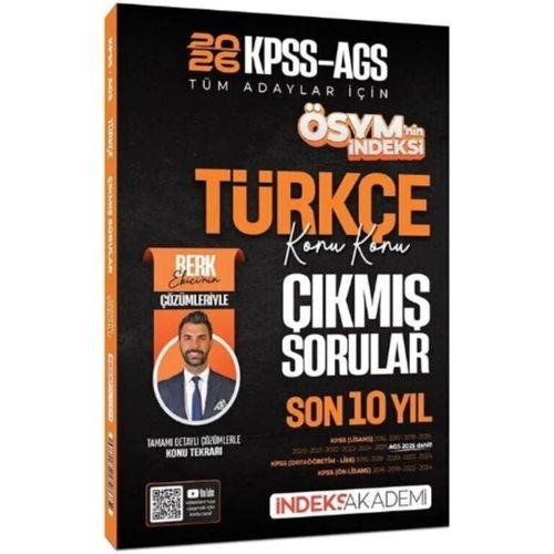 2026 KPSS MEB AGS Türkçe Son 10 Yıl Konu Konu Çıkmış Sorular Çözümlü İndeks Akademi