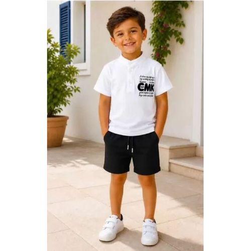 2/10 Yaş Keten Tişört Denim Şort Çocuk Takımı