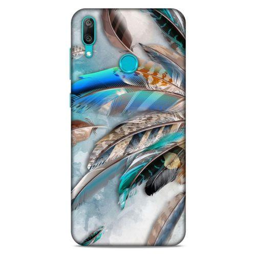 Huawei Y7 2019 Kılıf Desenli Özel Seri Tüyler (30) Silicone Case