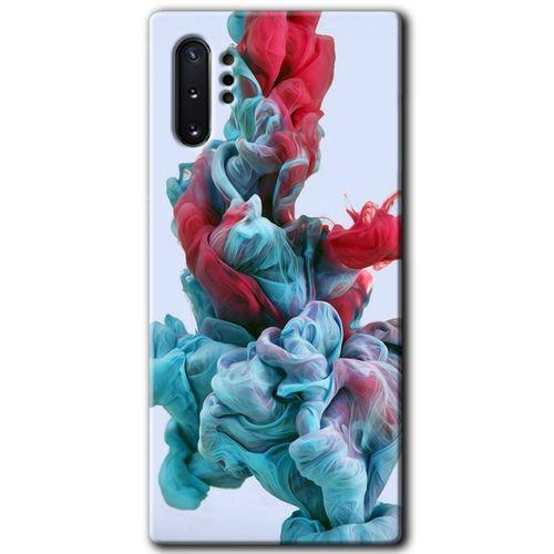 MRCİLETİSİM MRCİLETİSİM Samsung Galaxy Note 10 Plus Kılıf HD Desen Baskılı Arka Kapak + Temperli Cam - Renkli Karışım
