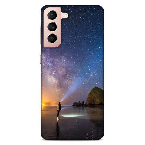 Lopard Samsung Galaxy S21 Uyumlu Kılıf Gece'S (21) Koruyucu Kapak Sarı Mavi
