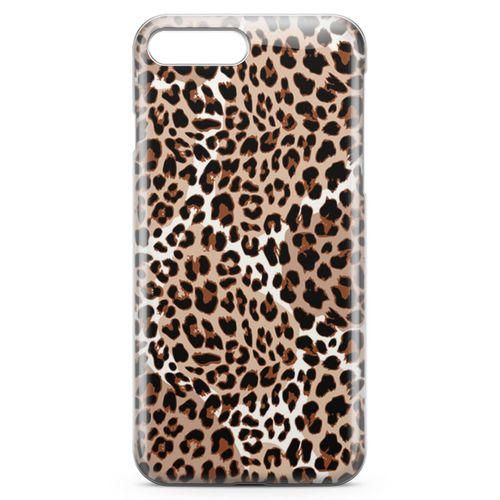 Apple iPhone 7 Plus Kılıf Beyazlı Leopar Arka Kapak Koruma Desenli Full Koruyucu