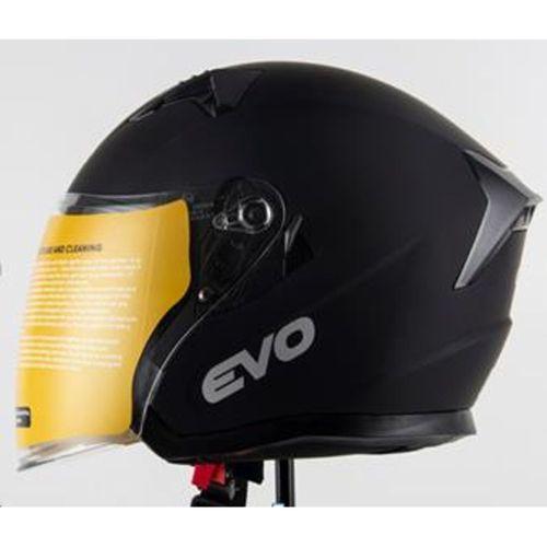 SEVGENT Kask Çenesiz Gözlüklü Evo Mat Siyah 52803 -S-