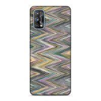Realme 7 Pro Uyumlu Kılıf Romans (47) Crystal Flex Kılıf Zig Zag