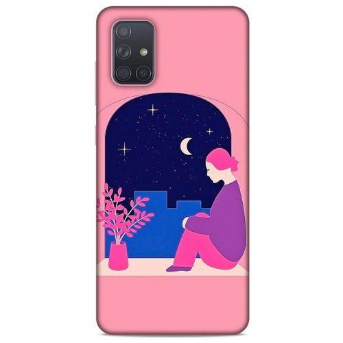 Samsung Galaxy A71 Kılıf Depresyon (3) Kapak Lacivert Turuncu