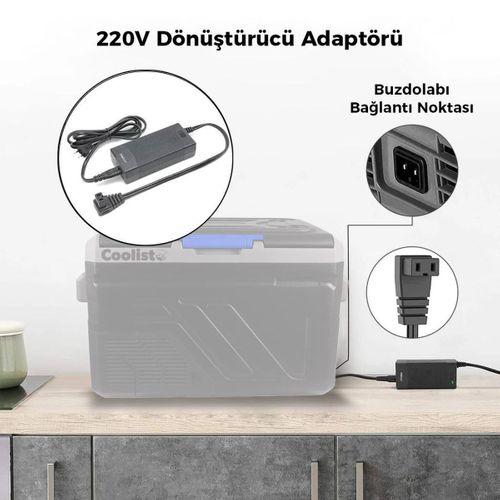 Coolist CLTACDC Kompresörlü Araç Buzdolapları İçin 220Volt/12Volt 6,0Ah Dönüştürücü Adaptör