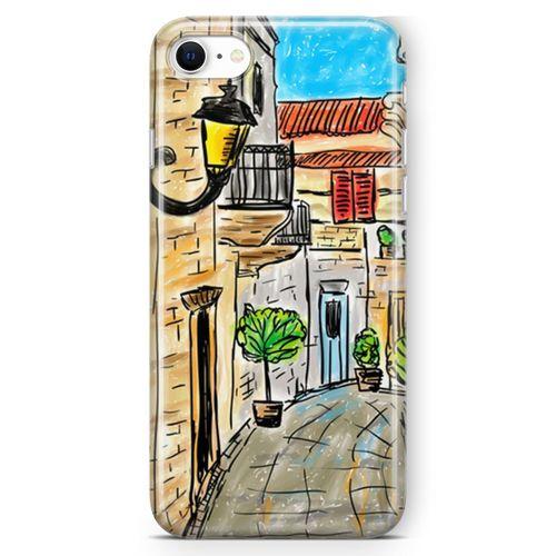 Apple iPhone SE 2020 Kılıf Ada Sokakları Arka Kapak Koruma Desenli Full Koruyucu