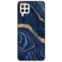 Samsung Galaxy A22 Uyumlu Kılıf Mavi Delisi (1) Kılıfı Mermer