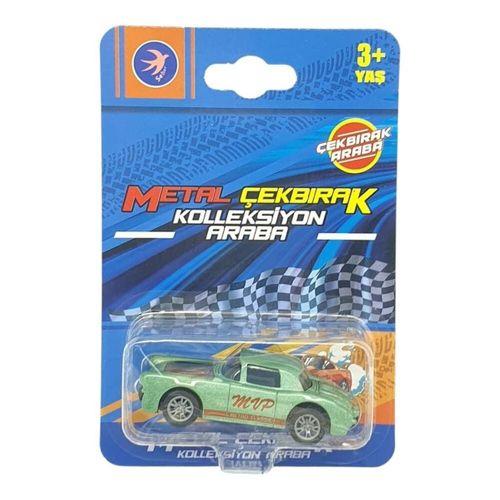 Çek Bırak Metal Küçük Arabalar 8 cm - SH40031 - Klasik Yeşil