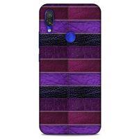 Xiaomi Redmi Note 7 Pro Kılıf Patchwork (14) Lansman Kılıf Mor Bordo