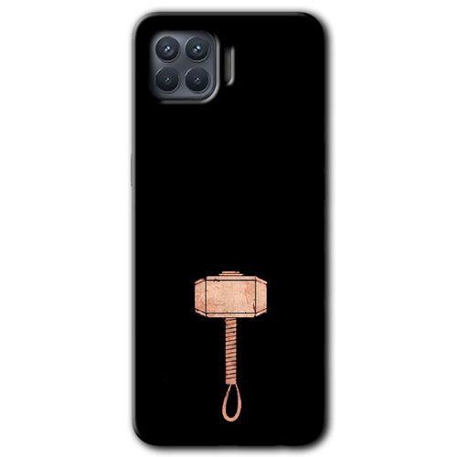 Oppo Reno 4 Lite Kılıf HD Desen Baskılı Arka Kapak + Temperli Cam - Thor Çekiç