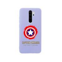 Xiaomi Redmi Note 8 Pro Captain America Premium Silikonlu Lila Telefon Kılıfı