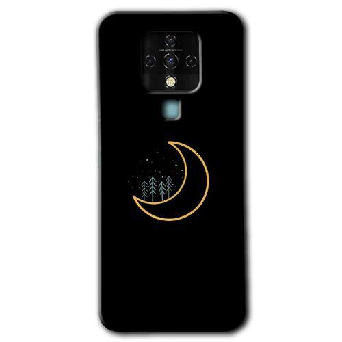 Tecno Camon 16 HD Baskılı Kılıf + 9D Tam Ekran Koruyucu - İyi Geceler