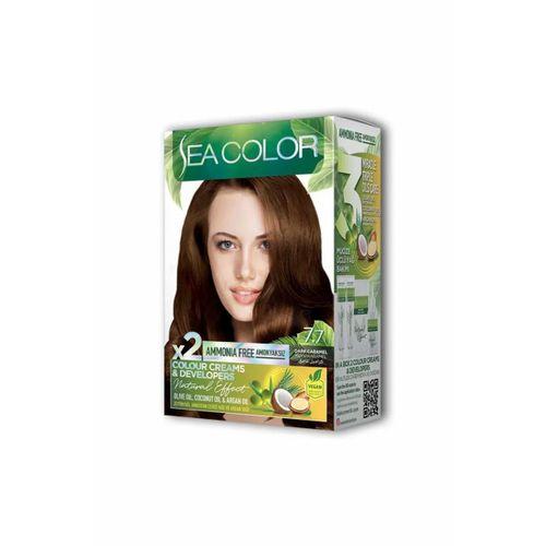 2X2 Tüp Krem Saç Boyası Seti Koyu Karamel No:7.7