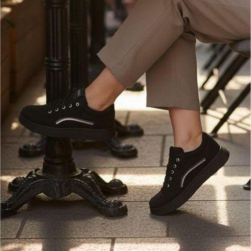 FreeMarka 2910 Siyah Fuspetli Keten Spor Ayakkabı