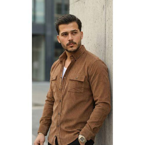 Erkek Kadife Desen Pamuklu Gömlek