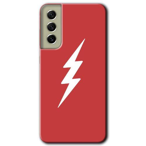 Samsung Galaxy S21 FE Kılıf Baskılı Kapak - Flash Logo + 5D Tam Kaplayan Cam
