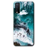 Vivo Y20 Kılıf HD Desen Baskılı Arka Kapak + Temperli Cam - Deniz Kıyısı