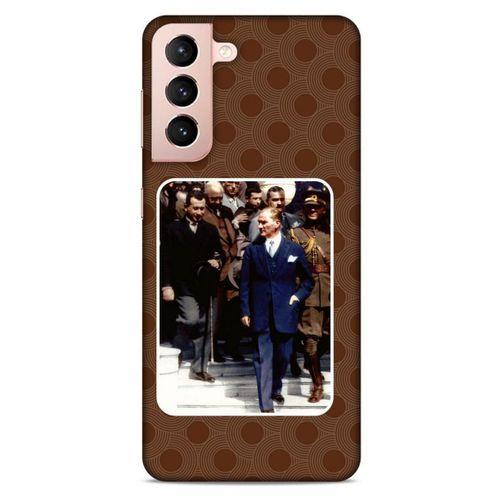 Lopard Samsung Galaxy S21 Uyumlu Kılıf Atatürk (23) Ultra Koruma Kılıfı