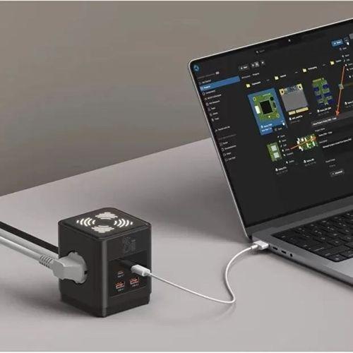 Akım Korumalı 3’lü Priz Gece Lambalı 25w 2xusb 2xtype-c Çıkış Yüksek Gerilim Koruma Priz Çoğaltıcı