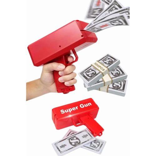 Para Saçma Tabancası Kırmızı Para Fırlatma Oyuncağı Parti Eğlencesi