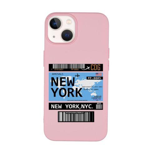 iPhone 14 Uyumlu New York Desenli Premium Silikonlu Lansman Telefon Kılıfı