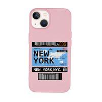 iPhone 14 Uyumlu New York Desenli Premium Silikonlu Lansman Telefon Kılıfı