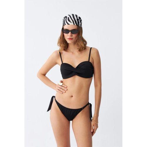 Kadın Straplez Siyah Bikini Takımı