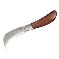 Bursa Çelik Eğri Bağ   Kablo   Aşı Çakısı, Ahşap Saplı - 22 Cm