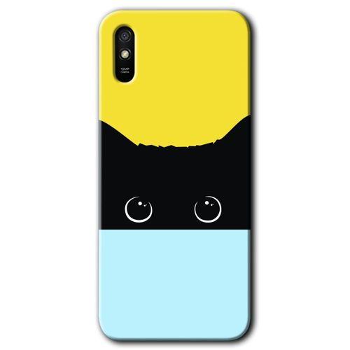 Potkal Hediye Fabrikası Xiaomi Redmi 9A Kılıf HD Desen Baskılı Arka Kapak - Kara-Kedi