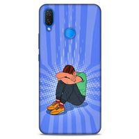 Huawei Psmart 2019 Kılıf Depresyon (32) Soft Silikon Kılıf Turuncu Kahve
