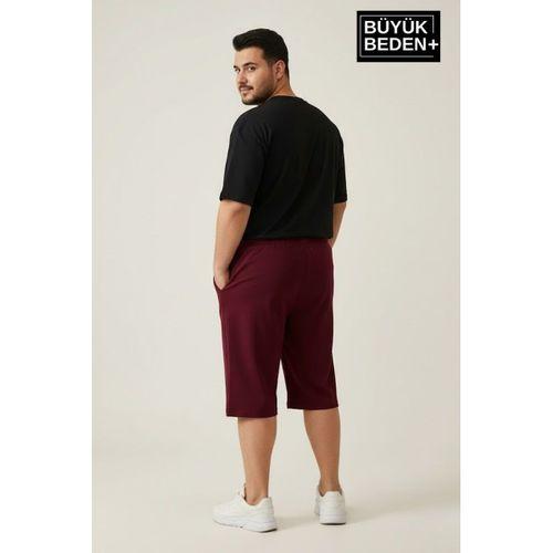 Büyük Beden Erkek Kapri Şort Brooklyn Baskılı Rahat Kalıp 3XL-6XL SPR26BSR591-02