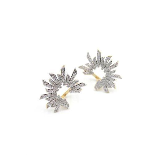 Taşlı Vip Küpe - Altın