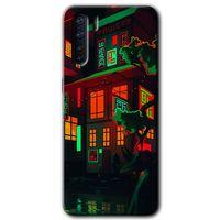 Oppo A91 Kılıf Baskılı Kapak - China Street + 5D Tam Kaplayan Cam