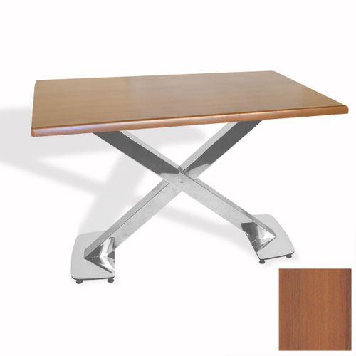 Dockers İks Masa Kromnikel (80x120 - Werzalit, Allzalit yada Wermodin Tabla) - Koyu Ahşap