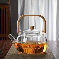 Ahşap Saplı Cam Filtreli Demlik