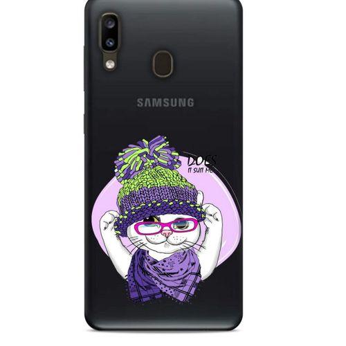 Zoologix (92) Samsung Galaxy A11 Şeffaf Kılıf Silikon Desenli